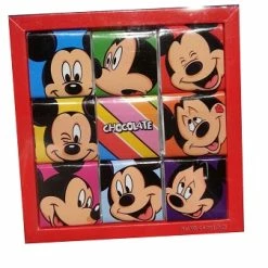 Wholesale ???? Disney ???? Candy - Mickey Mouse Chocolate Square - 9 Pc. ????