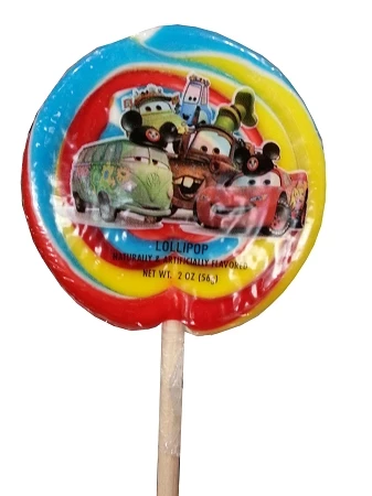 Brand new ???? Disney Parks Lollipop - Pixar's Cars Multicolored Swirl - 2 Oz ???? 3 Brand new ???? Disney Parks Lollipop - Pixar's Cars Multicolored Swirl - 2 Oz ????